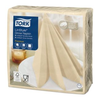 Tork LinStyle® салфетки 39х39, категория Premium, 1-сл., шампань