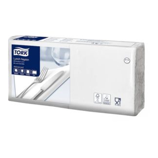Tork салфетки 33х33, категория Advanced, 2-сл., белые