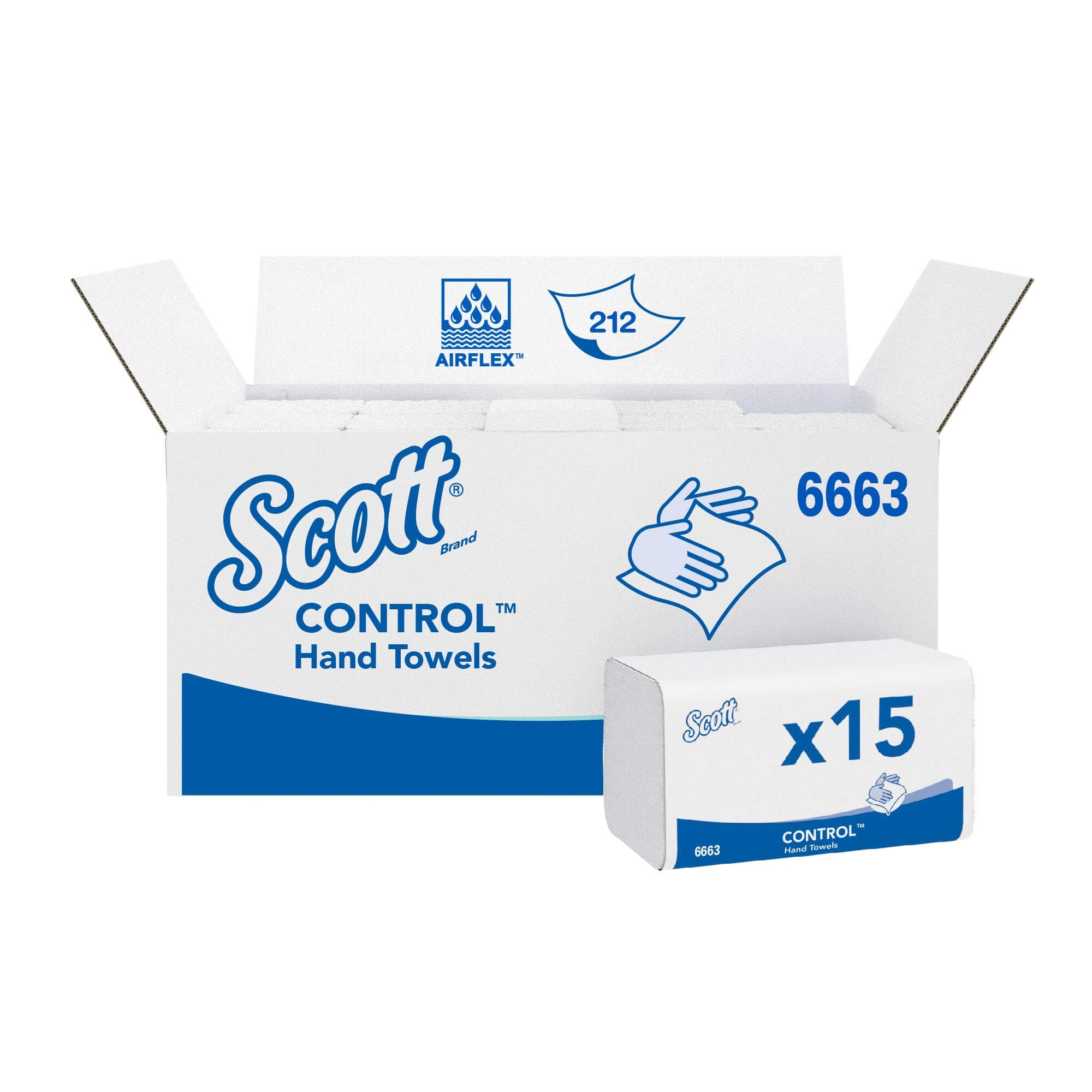 Scott® CONTROL™ Сложенные полотенца для ру - Белый