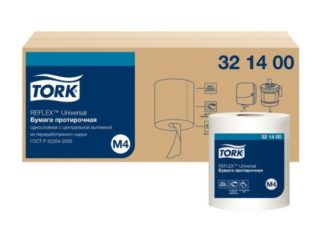 Tork Reflex™ протирочная бумага в рулоне с ЦВ (съемная втулка), категория Universal, 1-сл. (доступна с 30.10.2023)