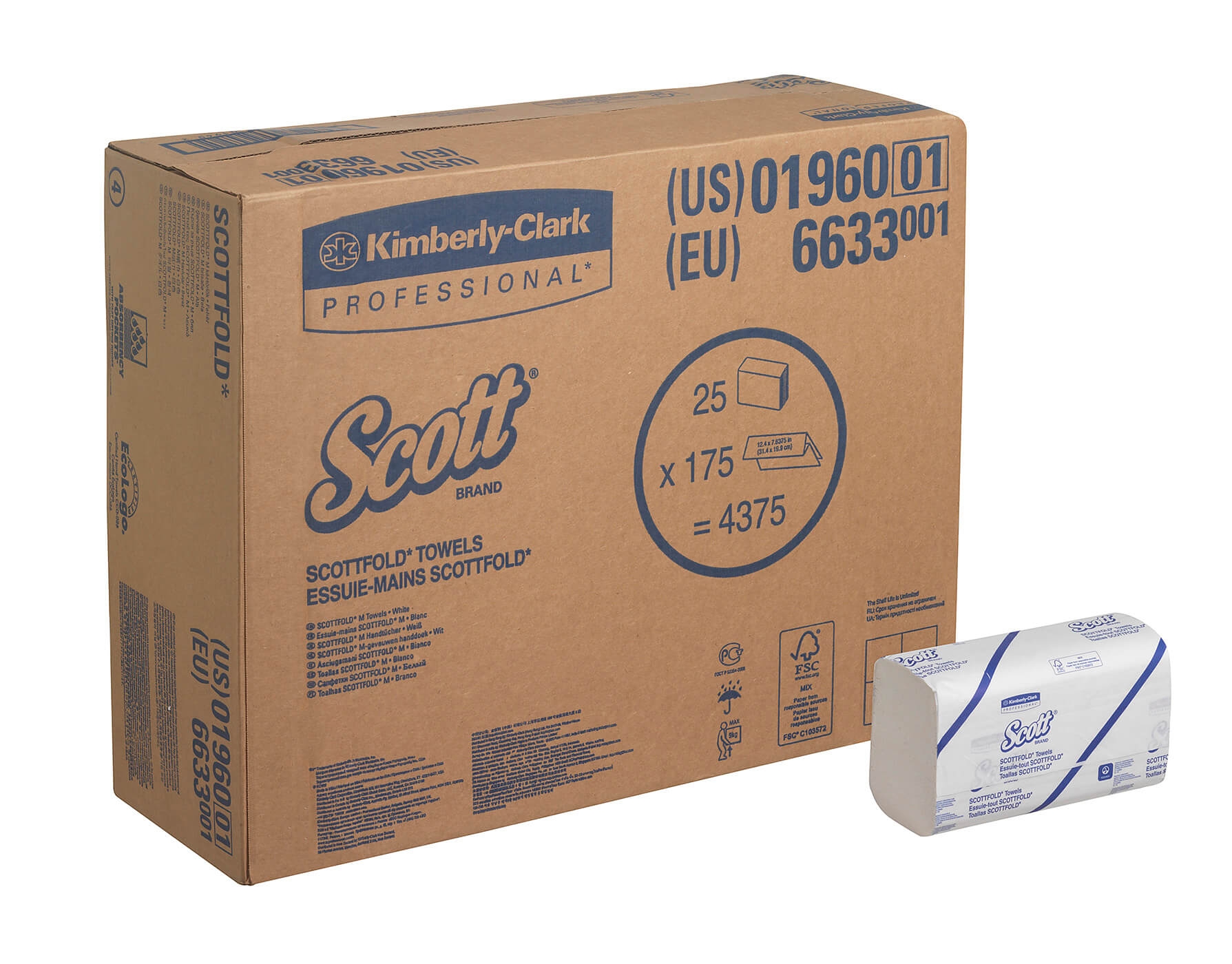 Scott® SCOTTFOLD* Полотенца для рук - M-образное сложение / Белый /Средний — изображение 2
