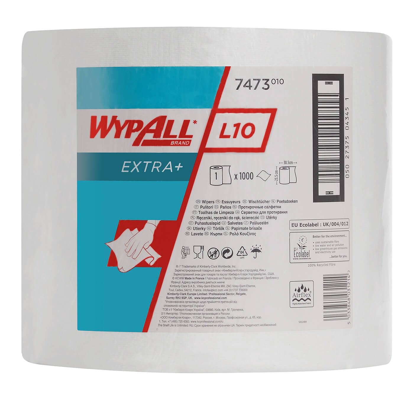 WypAll® L10 EXTRA+ Протирочный материал - Большой рулон / Белый