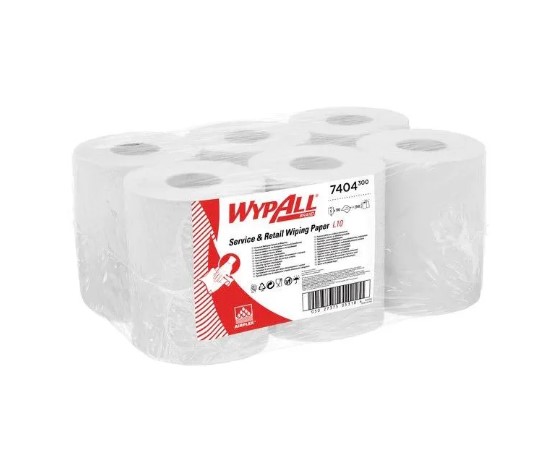 WypAll® L10 Протирочный материал для общественных зон - С центральной подачей / Белый
