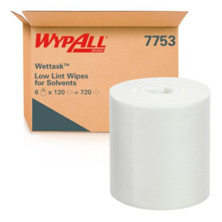 WypAll® Wettask™ Low Lint Wipes for Solvents - Рулоны / Белый