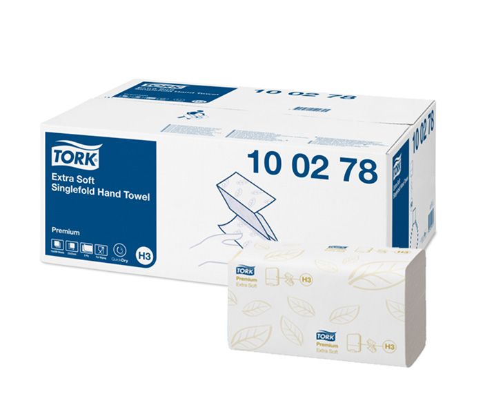 H3 Tork листовые полотенца Singlefold сложения ZZ ультрамягкие 100278