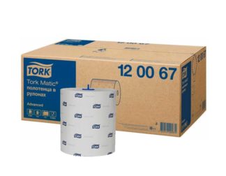Полотенца для рук в рулонах Tork Matic H1, 2-сл, 600л, 21см*150м,белый, 6рул/упак