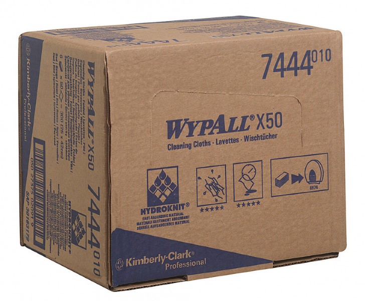 Материал протирочный нетканый Wypall Х50, 25*42см, 50л, красный, 6шт/упак — изображение 5