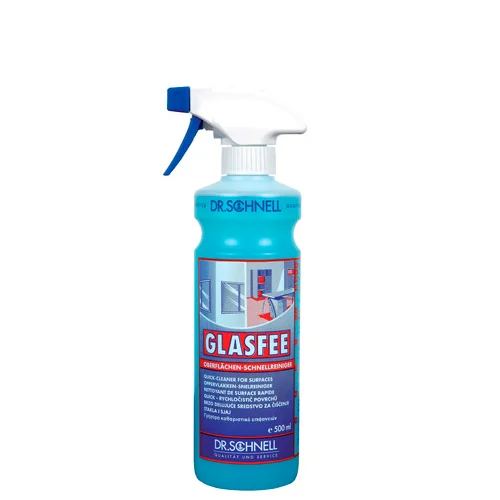 Средство для очистки стеклянных и других водостойких поверхностей Glasfee, 500мл (с распылителем)