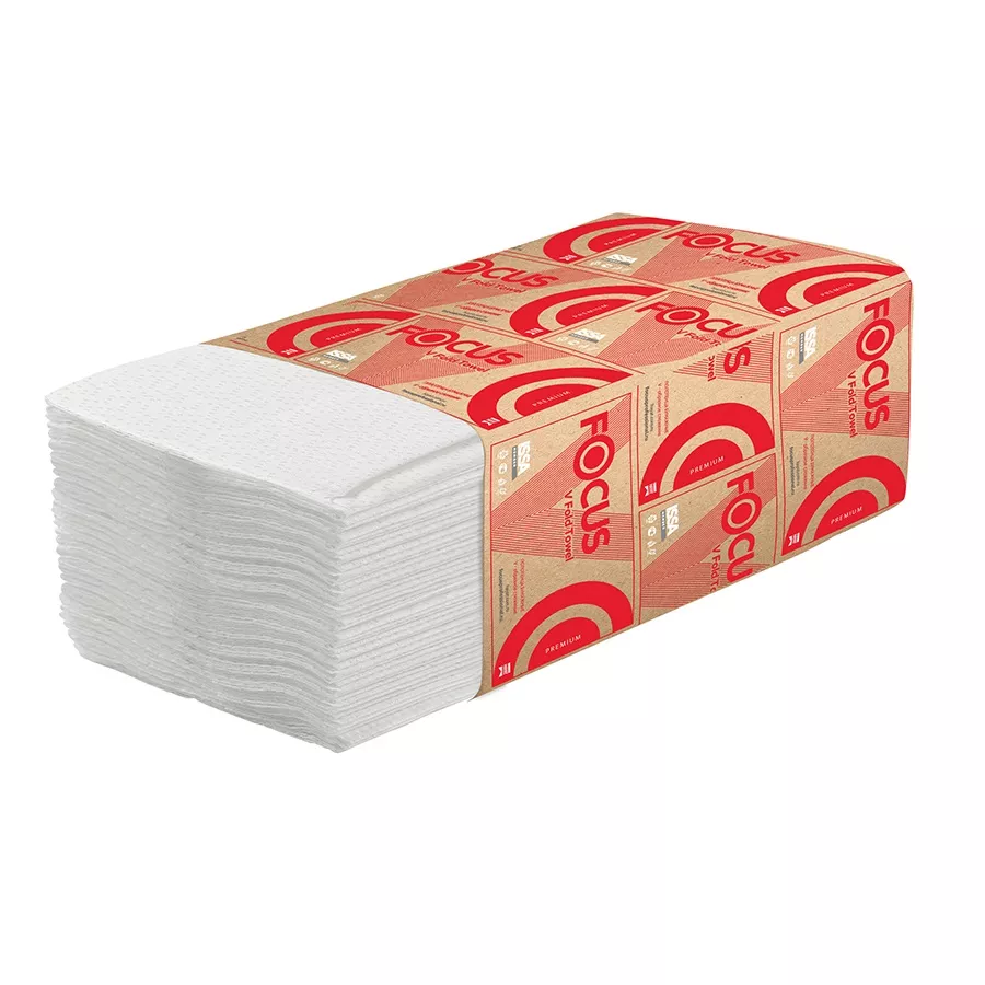 Полотенца Premium V сложения 2 слоя 23*23, 200л, HAYAT