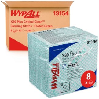 19154 WypAll® X80 Plus Critical Clean - Сложение в 1/4 / Зеленый