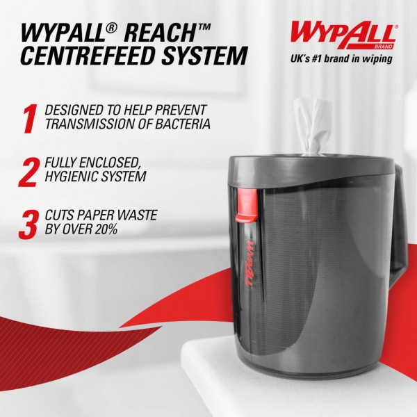 Материал протирочный бумажный Wypall Reach с центральной вытяжкой, 6*280л — изображение 2
