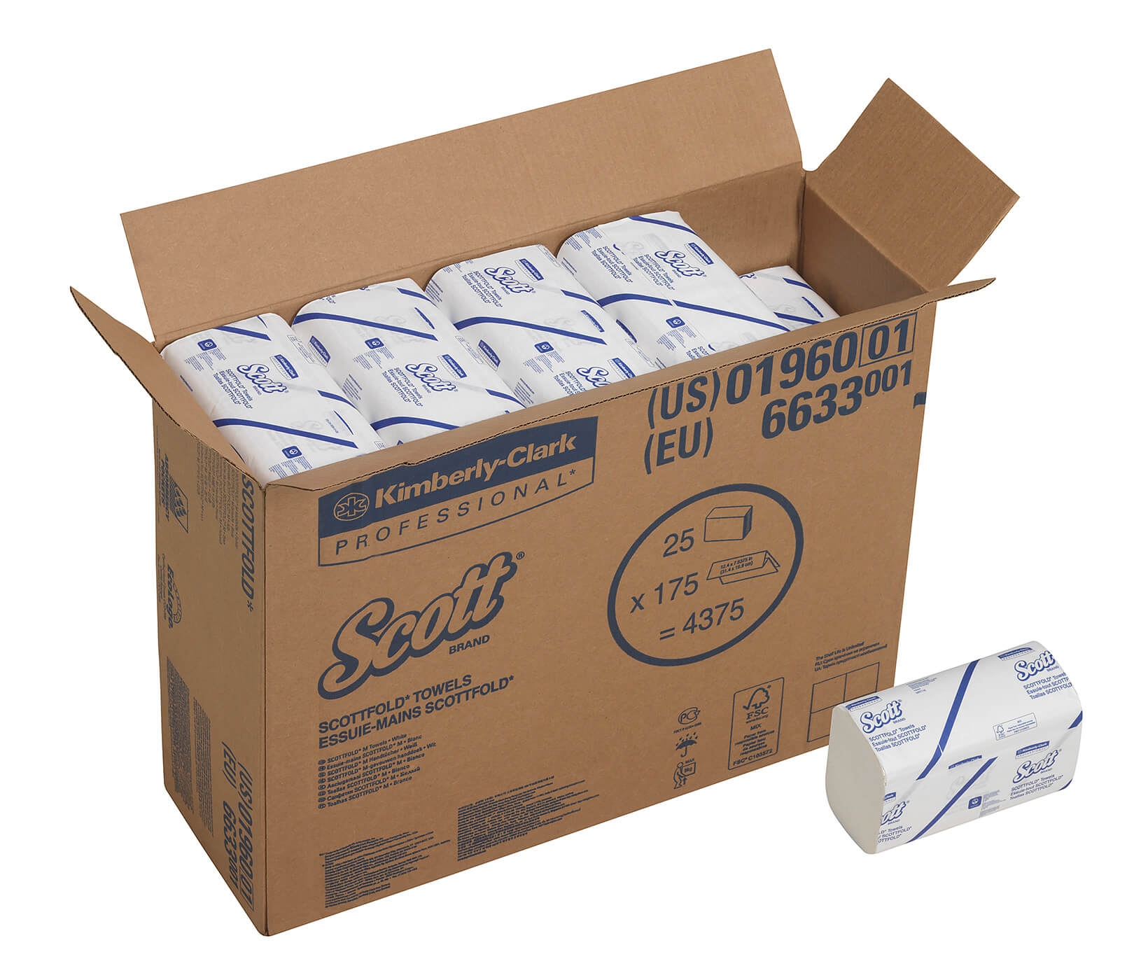 Scott® SCOTTFOLD* Полотенца для рук - M-образное сложение / Белый /Средний — изображение 3
