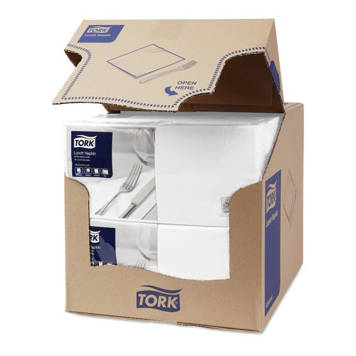 Tork салфетки 33х33, категория Advanced, 2-сл., белые — изображение 3