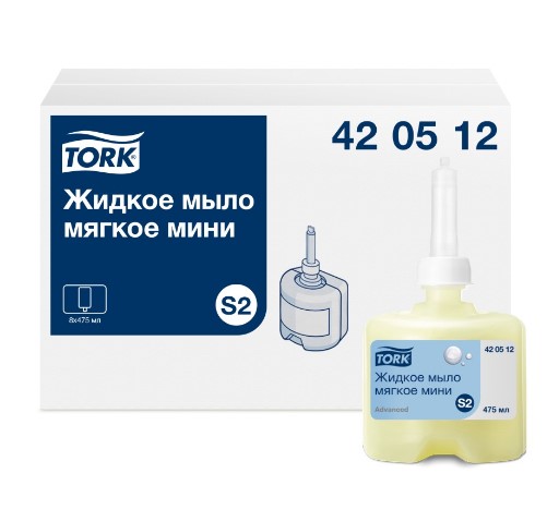 Tork жидкое мыло мягкое мини, категория Advanced, 475 мл — изображение 3