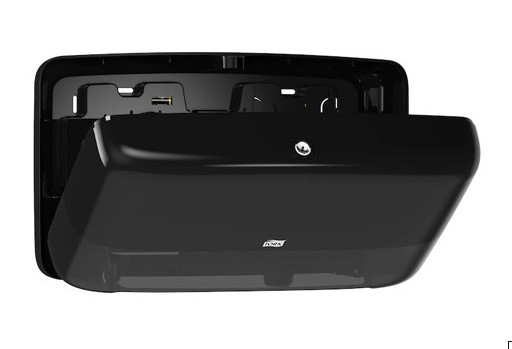 Tork двойной диспенсер для туалетной бумаги в мини-рулонах, черный — изображение 3
