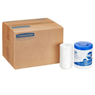 Материал протирочный в тубе Kimtech Prep Wettask, 32*30см, 35л, белый, 12рул/упак