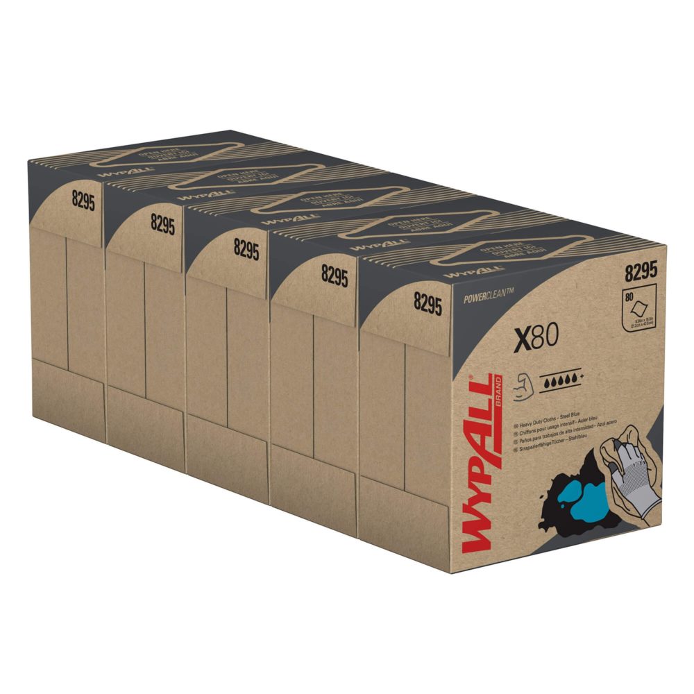 8295 WypAll® X80 PowerClean - Коробка Рор-Up / Голубой/ синий — изображение 4