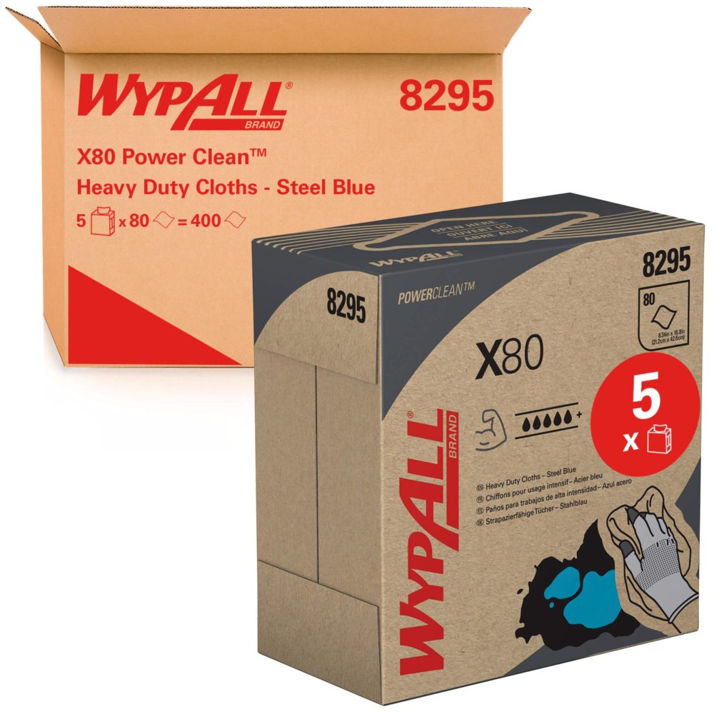 8295 WypAll® X80 PowerClean - Коробка Рор-Up / Голубой/ синий — изображение 7