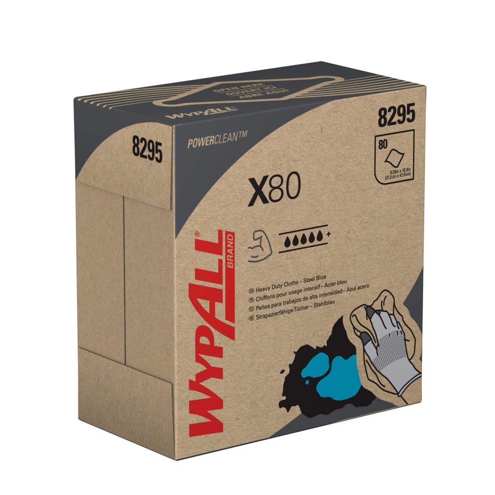 8295 WypAll® X80 PowerClean - Коробка Рор-Up / Голубой/ синий — изображение 8