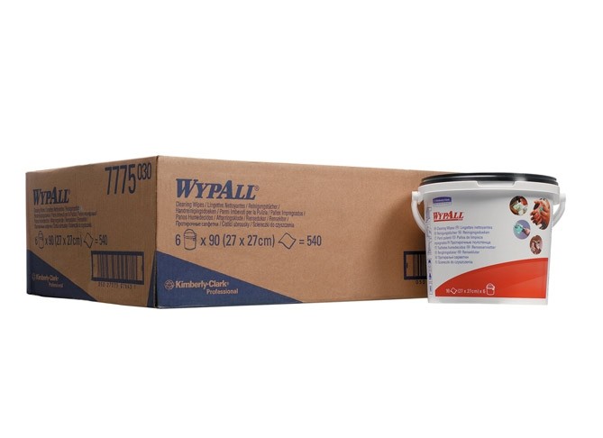 Ведро с протир.увлаж.материалом с полипропил.гранулами Wypall Cleaning, 1-сл, 27*27см, 90л, зеленый, 6 ведер в коробке — изображение 6