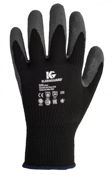 Перчатки с латексным покрытием многоразовые Kleenguard G40 Latex Coated, размер 9, серый, 12пар — изображение 4