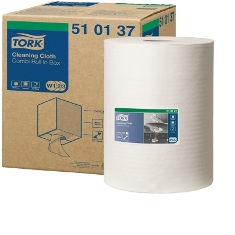 Материал протирочный нетканый Tork Premium, W1/W2/W3, 1-сл, 400л,152*32см, белый
