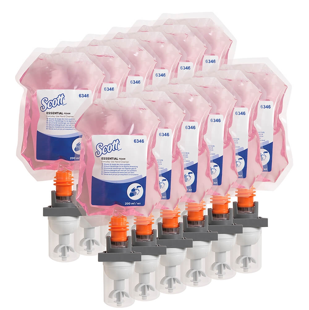 Scott® ESSENTIAL™ Everyday Use Пенное моющее средство для рук для ежедневного использования - Картридж / Розовый /200мл — изображение 4