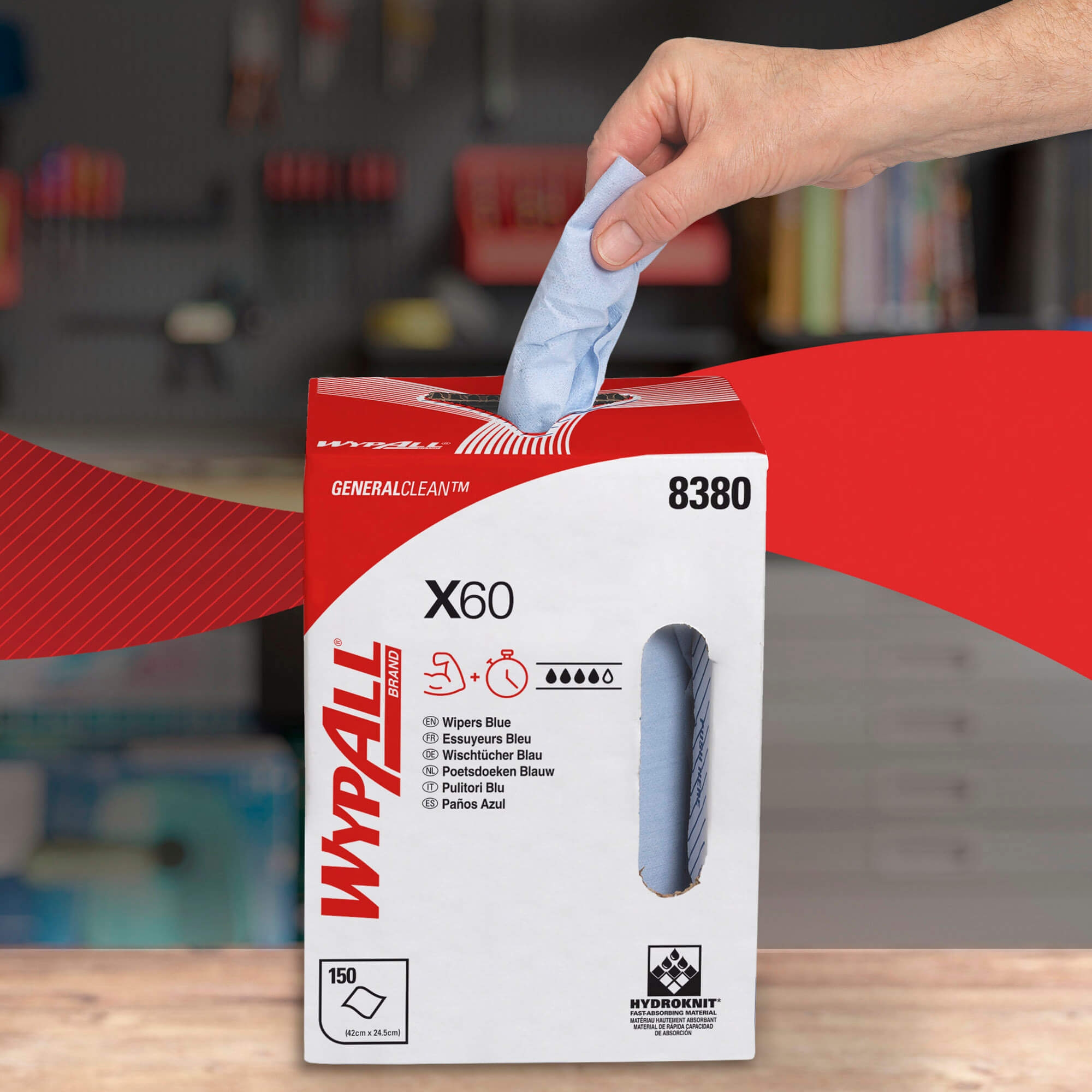 WypAll® X60 General Clean - С центральной подачей / Синий — изображение 4