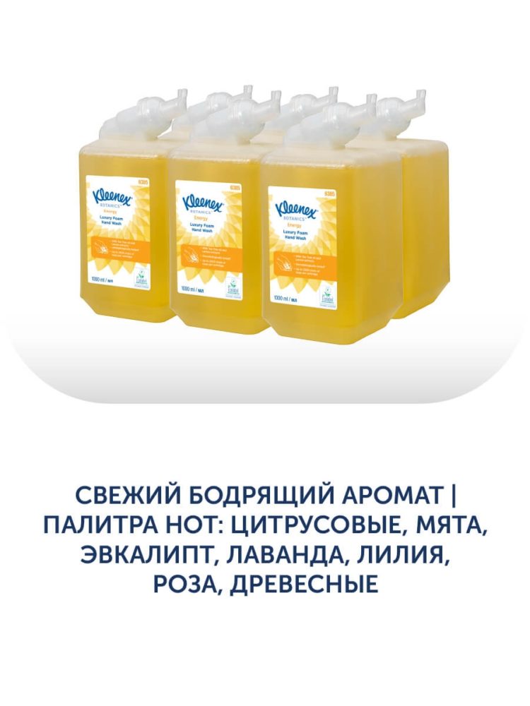Пенное мыло для рук Kleenex@Energy Luxury, 6шт * 1л — изображение 3