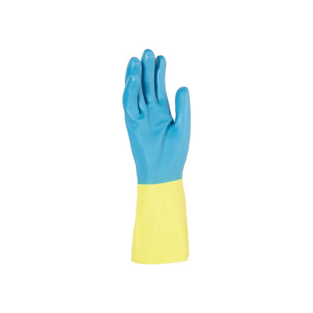 Перчатки латекс/неопрен многоразовые KleenGuard G80,30см,р-р 9, желт/гол., 12пар в уп — изображение 6