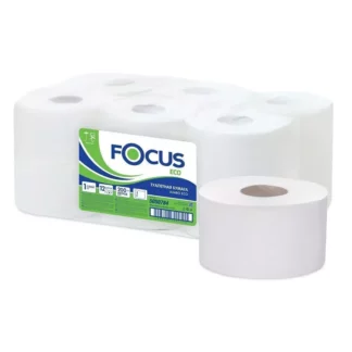 Бумага туалетная Focus Eco Jumbo, 1-сл, 200м, белый, 12рул/упак
