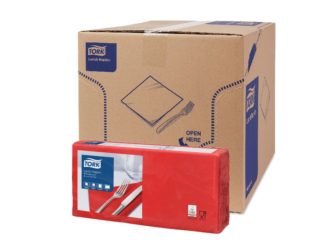 Tork салфетки 33x33 см красные 477210, 200шт/уп, 10уп/кор
