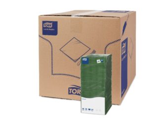 Tork салфетки 25x25 см темно-зеленые 478659, 500шт/уп, 6 уп/кор