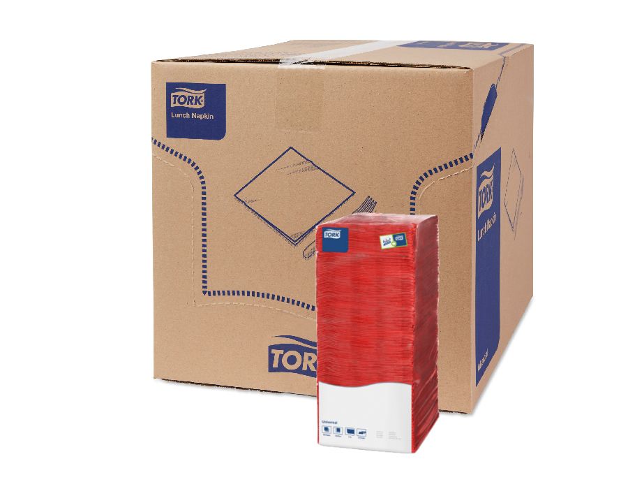 Tork салфетки 25x25 см красные 478661