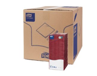 Tork салфетки 25×25 см бордо 470116, 500шт/уп, 6уп/кор