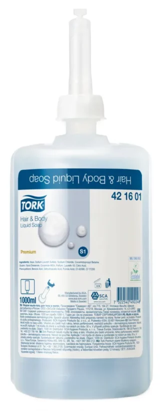 420601 Tork Premium мыло-гель для тела и волос, 6шт/уп