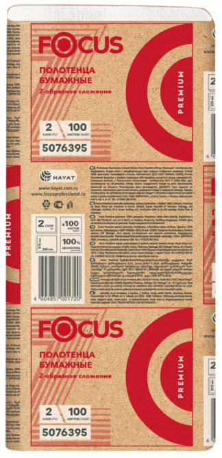 5076395 Focus Premium Z-сложение, 24*21.5см,100л, 2-сл