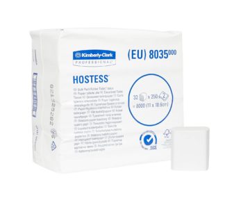 Бумага туалетная в пачках Hostess Slimfold, 2-сл, 250л, 32шт/упак
