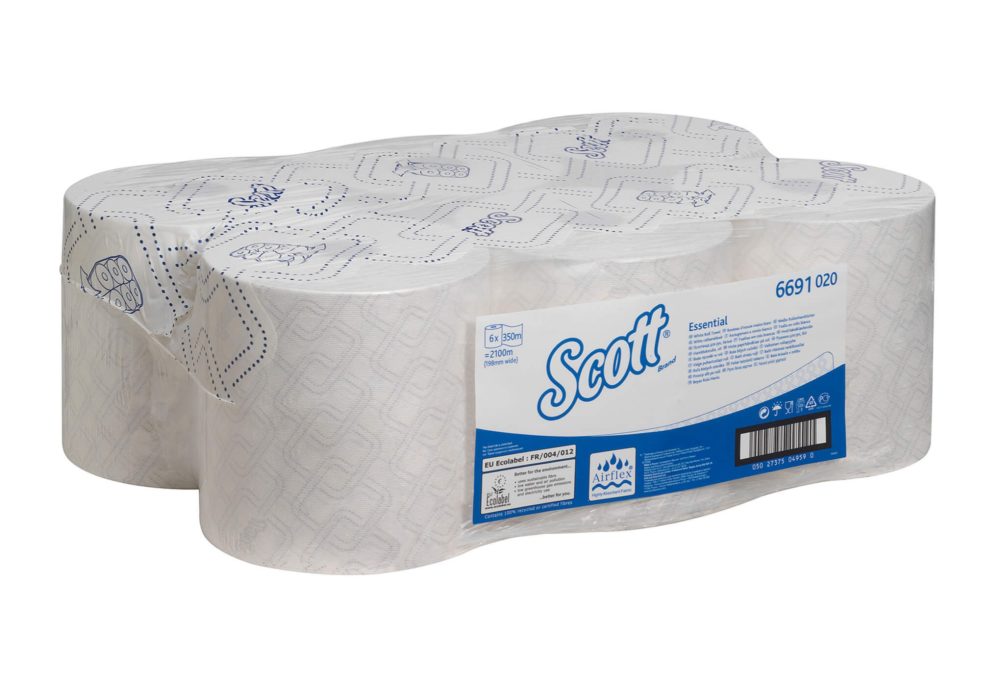 Полотенца для рук в рулонах Kimberly Clark Scott, 1-сл, 350м, белый, 6рул/упак — изображение 4