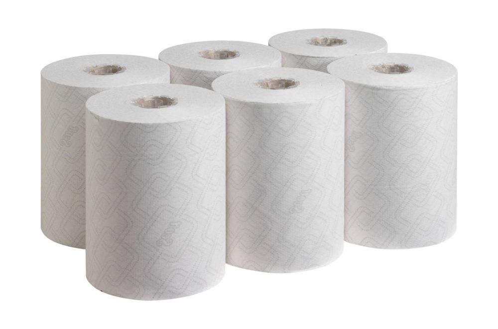 Полотенца для рук в рулонах Kimberly Clark Scot Slimroll, 1-сл, 190м, белый, 6рул/упак — изображение 3