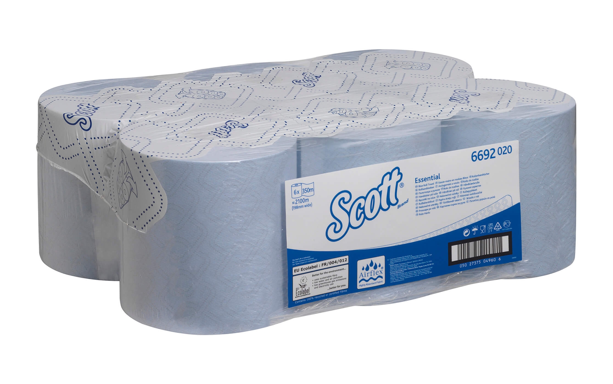 Scott Essential полотенца для рук синий, 6 рулонов по 350м, 1-сл — изображение 7