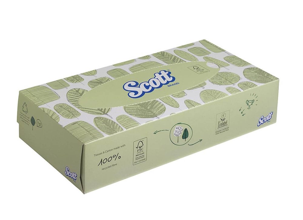 Салфетки для лица Scott, 2-сл,100л, белые, 21шт/упак — изображение 6