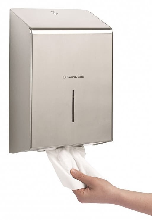 Диспенсер средний для 2 пачек сложенных полотенец Kimberly-Clark, металлический — изображение 6