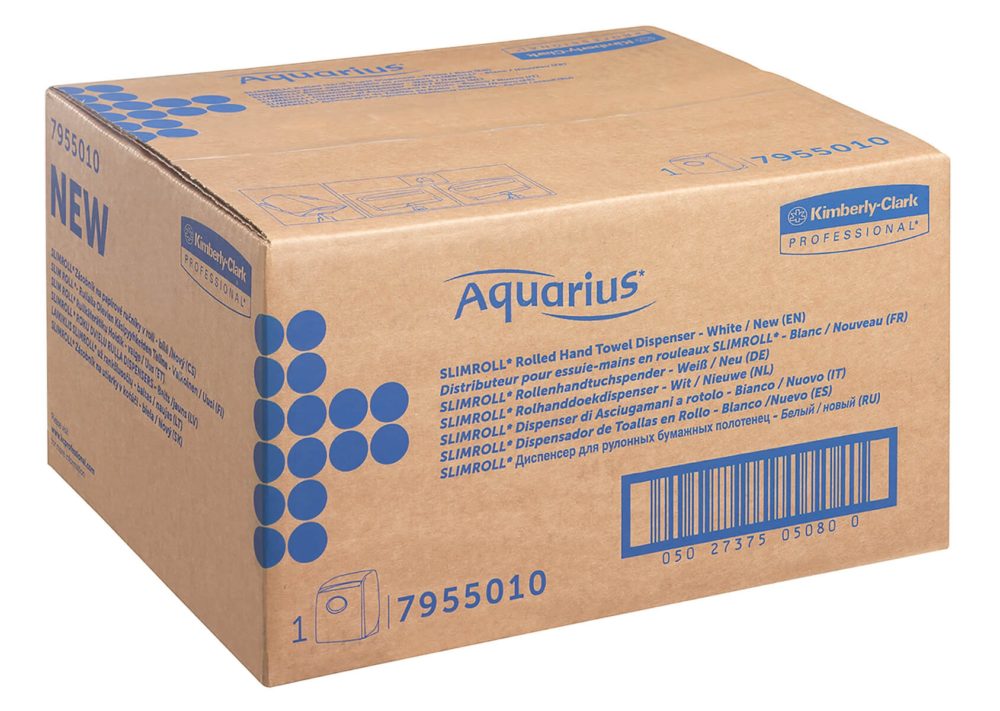 7955 Диспенсер для рулонных бумажных полотенец AQUARIUS SLIMROLL, белый — изображение 3