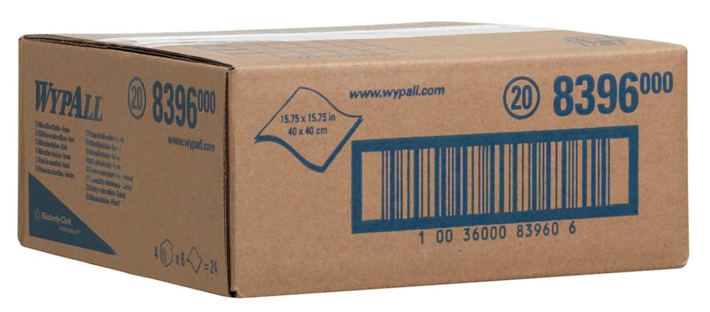 Салфетка из микрофибры полировочная Wypall Microfibre Cloth, 1-сл, 40*40см, зеленый, 6шт/упак — изображение 6