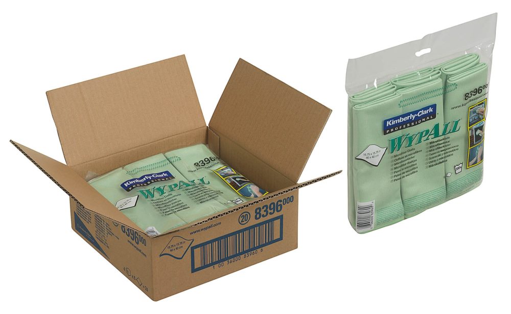 Салфетка из микрофибры полировочная Wypall Microfibre Cloth, 1-сл, 40*40см, зеленый, 6шт/упак — изображение 7