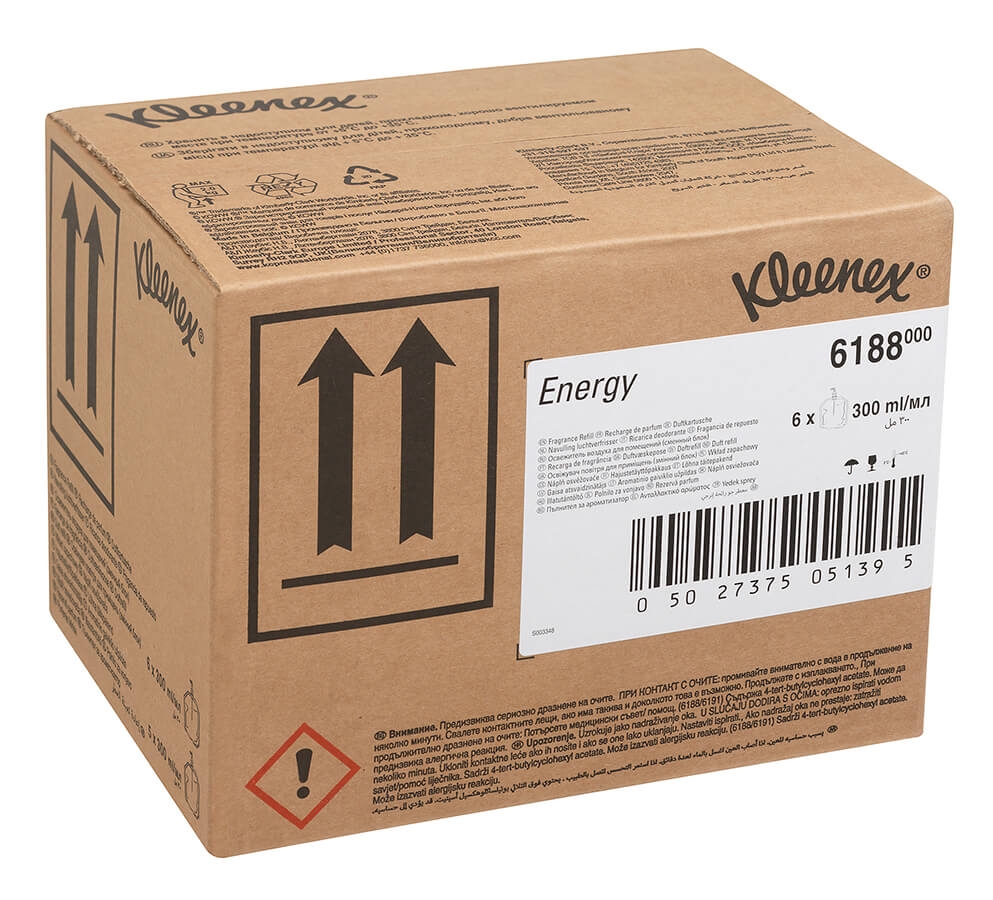 6188 Освежитель воздуха Kimberly-Clark Kleenex Energy энергия сменный картридж (6 кассет) — изображение 5