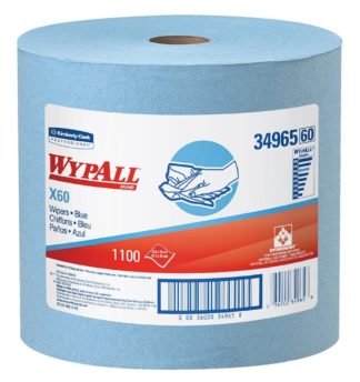 Материал протирочный нетканый Wypall X60, 1-cл, 32*34см, 1100л, синий