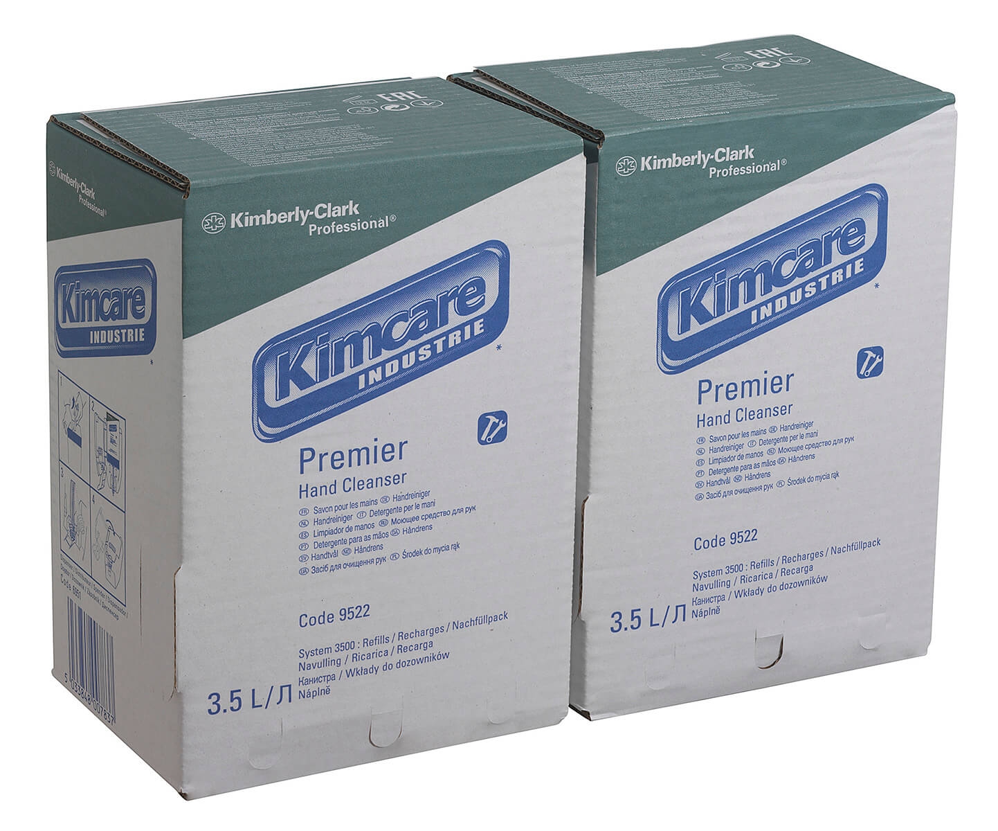 Средство жидкое для сильно загрязненных рук Kimcare Industrie Premier 3,5л, зеленый, 2шт в уп — изображение 2