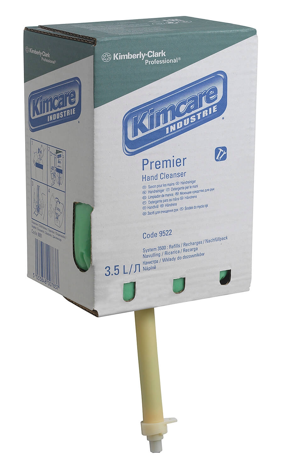 Средство жидкое для сильно загрязненных рук Kimcare Industrie Premier 3,5л, зеленый, 2шт в уп — изображение 3